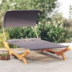 vidaXL Loungebed met luifel 165x203x126 cm gebogen hout, Verzenden, Nieuw