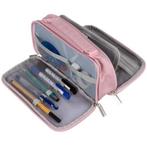 Maaleo Dubbel Uitschuifbare Etui - Roze - Twee Vakken en..., Ophalen of Verzenden, Nieuw