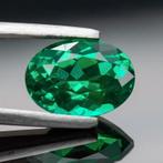 Colombian Emerald Oval Cut –  Lab Grown - AGL /, Verzenden, Nieuw