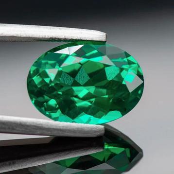 Colombian Emerald Oval Cut –  Lab Grown - AGL / beschikbaar voor biedingen