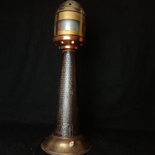 Lamp - Vintage koplamp met draaimechanisme - Koper, Messing, Antiek en Kunst, Curiosa en Brocante
