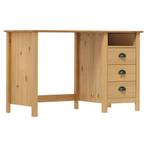 vidaXL Bureau Hill 3 lades 120x50x74 cm massief grenenhout, Huis en Inrichting, Verzenden, Nieuw