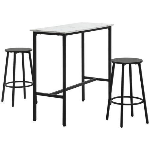 TRUUSK Bartafel Met Barkruk Set, 3-delige Bartafel Set, Eett, Huis en Inrichting, Tafels | Statafels, Nieuw, Verzenden