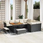vidaXL 12-delige Tuinbankenset met kussens poly rattan, Verzenden, Nieuw, Rotan
