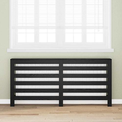 vidaXL Radiatorafdekking Zwart Eiken 175 x 20 x 82 cm, Doe-het-zelf en Verbouw, Verwarming en Radiatoren, Nieuw, Verzenden