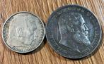 Duitsland. Lot of 2 coins: 2 Reichsmark 1939 & 3 Mark 1909