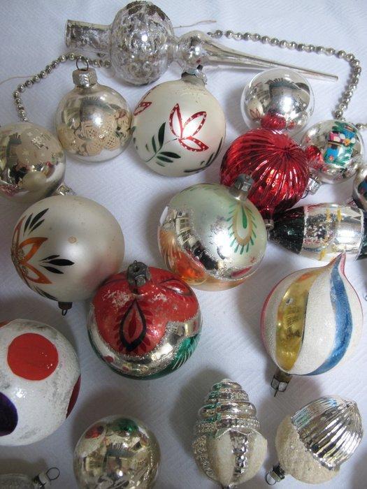 Kerstballen (47) - Antieke en vintage glazen kerstballen,, Diversen, Kerst