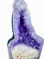 160 kg paar amethist geode boekensteunen met kwarts- en, Verzamelen, Mineralen en Fossielen
