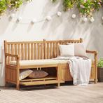 vidaXL Tuinkast Bank Bruin 228 x 60 x 90 cm Massief teakhout, Tuin en Terras, Tuinbanken, Verzenden, Nieuw