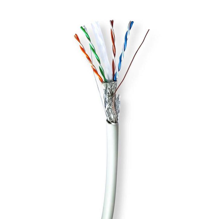 Netwerk Kabel CAT6 S/ FTP kabel vaste Koperkern 100 meter, Computers en Software, Pc- en Netwerkkabels, Nieuw, Verzenden