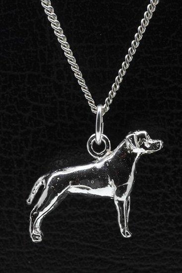 Zilveren Amerikaanse pitt bull terrier oren ongecoupeerd ..., Sieraden, Tassen en Uiterlijk, Kettinghangers, Verzenden