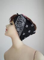 Bandana in Zwart Paisley., Sieraden, Tassen en Uiterlijk, Uiterlijk | Haarverzorging, Verzenden, Nieuw