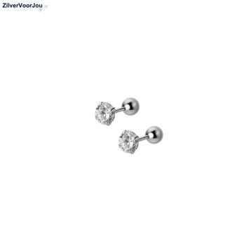 Zilveren little zirkonia studs helix 2.5 of 3 mm beschikbaar voor biedingen