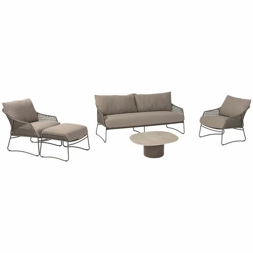 4 Seasons Moretti loungeset 6-delig - bruin, Tuin en Terras, Tuinsets en Loungesets, Verzenden