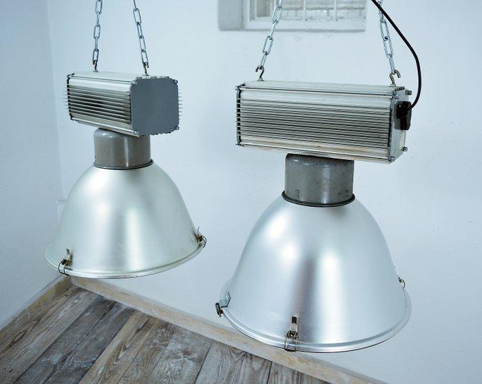 elGO - Plafondlamp - Aluminium, Glas, Staal - Twee lampen, Antiek en Kunst, Antiek | Wandborden en Tegels