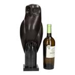 sculptuur, Wise owl - 42 cm - Brons, Marmer