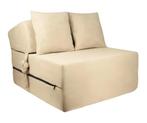 Luxe logeermatras beige camping matras reismatras opvouwb..., Gebruikt