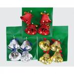 Kerstklokken Christmasbell 4 stuks - zilver Kerstklokken, Nieuw, Ophalen of Verzenden
