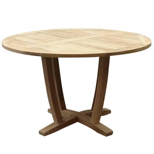Legand dining tuintafel 140 cm rond teak, Tuin en Terras, Tuintafels, Nieuw, Teakhout, Ophalen of Verzenden
