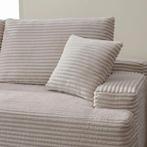 Coredo Bank - Corduroy bekleding - Links - Taupe, Huis en Inrichting, Banken | Bankstellen, Verzenden, Nieuw