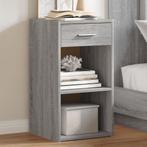 vidaXL Nachtkastjes 2 st 35x34x65 cm bewerkt hout grijs, Huis en Inrichting, Verzenden, Nieuw, Hout