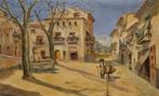 Spaanse school (XX) - Vista de pueblo de Granada, Antiek en Kunst, Kunst | Schilderijen | Klassiek