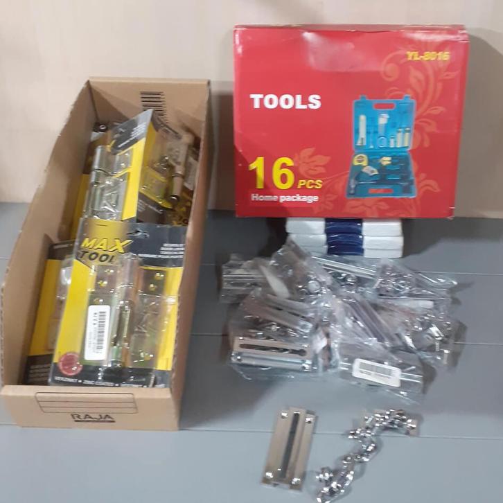 Deurschuiven, gereedschapset, deurkettingen (D1631), Diversen, Rommelmarktspullen