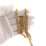 Gouden gedraaide schakel ketting | 67 cm (gouden ketting), Ophalen of Verzenden, Gebruikt, Overige kleuren, Goud
