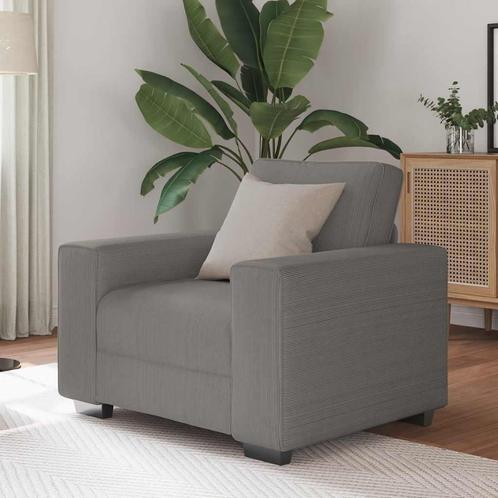 vidaXL Sofastoel Lichtgrijs 60 cm Corduroy Stof, Huis en Inrichting, Banken | Bankstellen, Nieuw, Stof, Verzenden