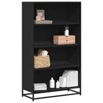 vidaXL Boekenkast 80,5x35x139 cm bewerkt hout zwart, Huis en Inrichting, Kasten | Boekenkasten, Verzenden, Nieuw, Overige houtsoorten