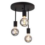 Zwarte plafondlamp Rami, metaal, Ophalen of Verzenden, Nieuw, Metaal, Basis