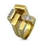 Ring - 18 karaat Geel goud, Exclusieve 18K geelgouden pilaar, Sieraden, Tassen en Uiterlijk, Ringen, Nieuw