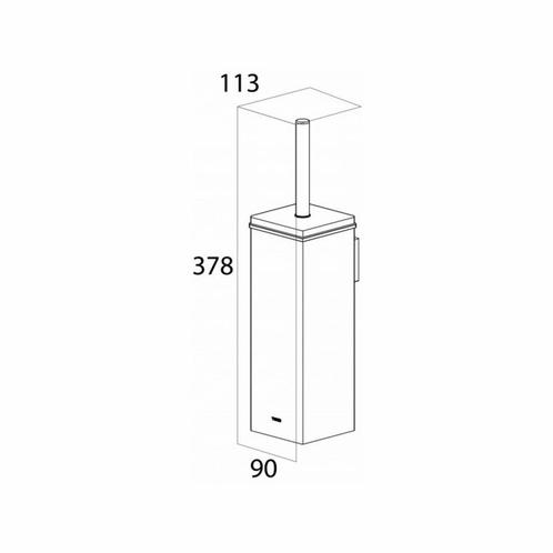 Toiletborstelhouder Tiger Items Vierkant Muur RVS, Doe-het-zelf en Verbouw, Sanitair, Ophalen of Verzenden