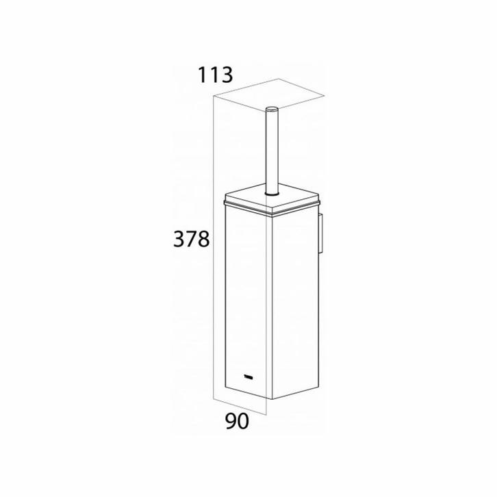 Toiletborstelhouder Tiger Items Vierkant Muur RVS, Doe-het-zelf en Verbouw, Sanitair, Ophalen of Verzenden
