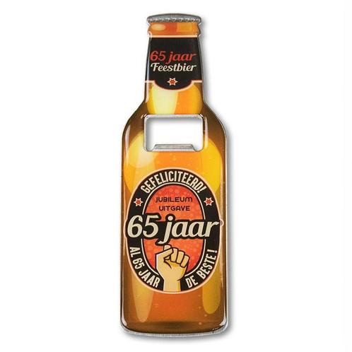 Bieropener 65 Jaar 18,5cm, Hobby en Vrije tijd, Feestartikelen, Nieuw, Verzenden