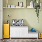 Schoenenbank wit met zitting en handige opbergruimte, Verzenden, Nieuw