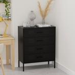 Ladekast | Lockerkast | Kledingkast | 80x40x100cm | Zwart, Verzenden, Nieuw