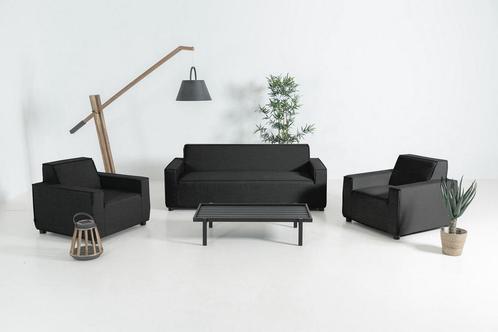 Flow. Club sofa set met twee loungestoelen sooty |, Tuin en Terras, Tuinsets en Loungesets, Ophalen of Verzenden