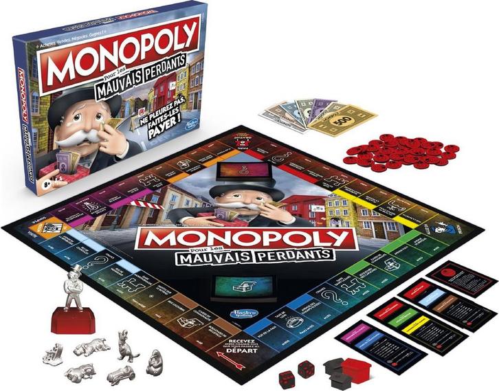Monopoly Mauvais Losers - Bordspel - Bordspel - Franse, Kinderen en Baby's, Speelgoed | Overig, Verzenden