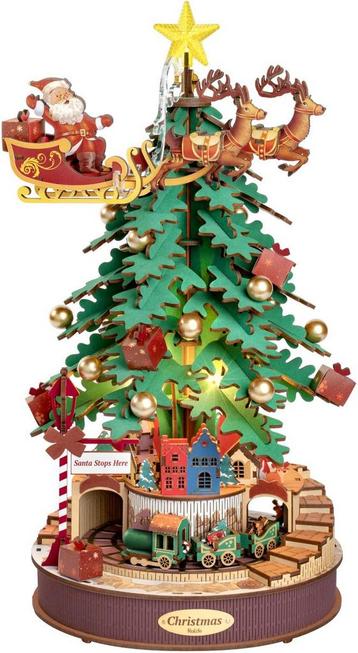 Robotime Christmas Melody Tree Kerst Muziekdoos Modelbouw... beschikbaar voor biedingen