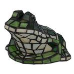 Tiffany kikkerlamp – groen & crème glas – L 20,5 × B 22,5 ×, Verzenden, Nieuw