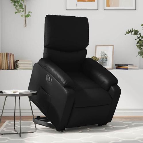 vidaXL Sta-op-stoel elektrisch kunstleer zwart, Huis en Inrichting, Fauteuils, Nieuw, Verzenden