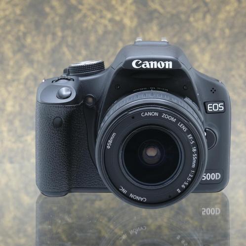 Canon 500D + 18-55mm - Tweedehands, Audio, Tv en Foto, Fotocamera's Digitaal, Spiegelreflex, Zo goed als nieuw, Canon, Geen optische zoom