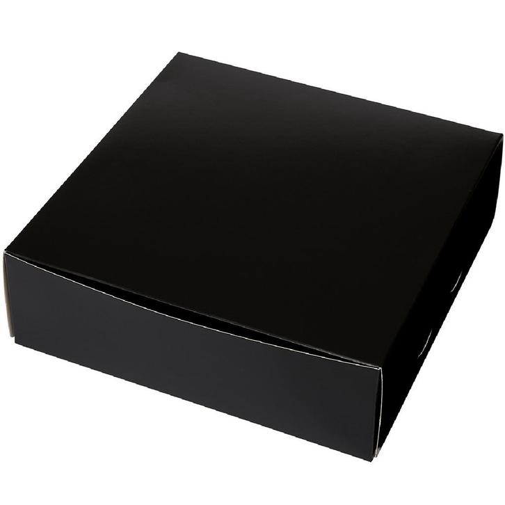 Taartdoos 25x25x8cm. Zwart 50st, Hobby en Vrije tijd, Taarten en Cupcakes maken, Nieuw, Verzenden