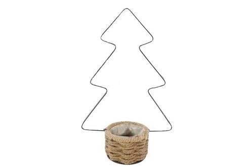 Planter met frame kerstboom elementary l13.0w27.0h42.0, Hobby en Vrije tijd, Knutselen, Nieuw, Ophalen of Verzenden