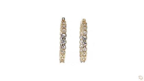 Hoepel oorbellen - 18 karaat Geel goud - 10.27ct. tw., Sieraden, Tassen en Uiterlijk, Antieke sieraden