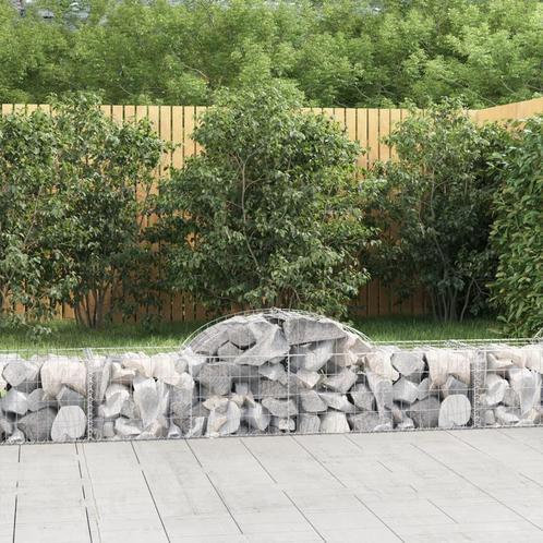 vidaXL Schanskorven 14 st gewelfd 200x50x40/60 cm, Tuin en Terras, Bloembakken en Plantenbakken, 100 cm of meer, Nieuw, Metaal