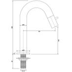 Opbouw Fonteinkraan Brauer Gold Edition Met Gebogen Uitloop, Doe-het-zelf en Verbouw, Sanitair, Ophalen of Verzenden, Nieuw