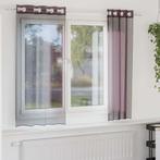 vidaXL Gordijnen Voile met doorvoertules 2 st paars 140x140, Huis en Inrichting, Verzenden, Nieuw