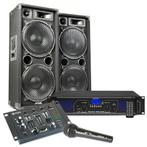 MAX212 DJ set met o.a. speakers, versterker en mixer - 2800W, Nieuw, Verzenden